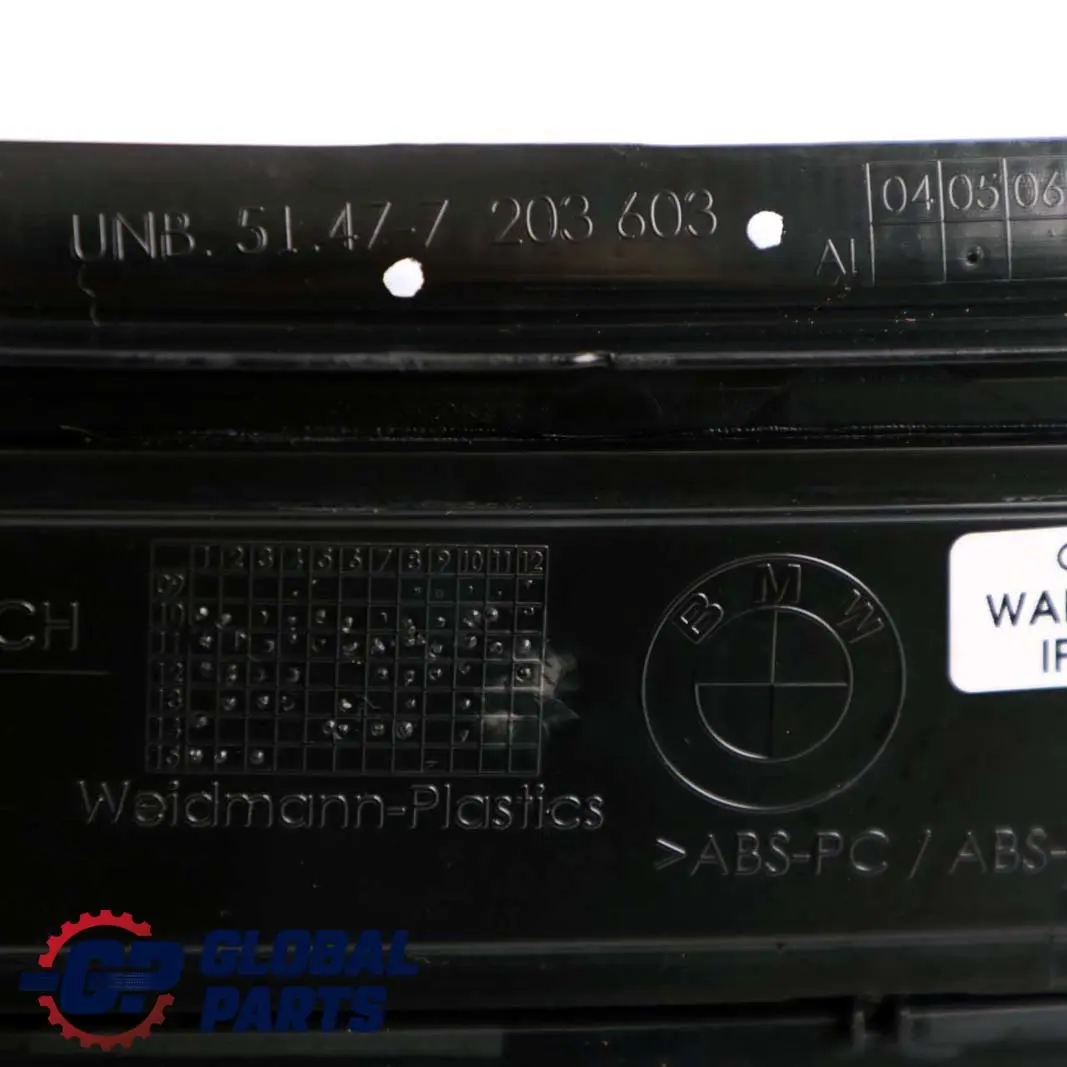 BMW F10 F11 Entrance Door Cover Trim Strip Rear Left N/S Illuminated - SKU 7203609 - Part number 7203609