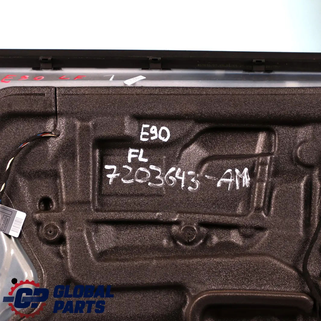 Door Front Left N/S Arktis Arctic Metallic - A34 to BMW 3 Series E90 E91 with Part number 7203643 BMW 3 Series E90 E91 Door Front Left N/S Arktis Arctic Metallic - A34 - SKU 7203643-AM - Part number 7203643