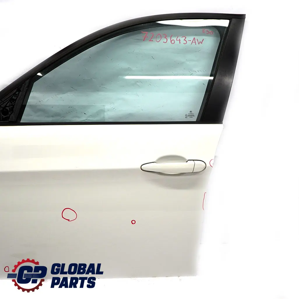 Tür Vorne Links Alpinweiss Alpin Weiss 3 - 300 für BMW 3 er E90 E91 mit Teilenummer 7203643 BMW 3 er E90 E91 Tür Vorne Links Alpinweiss Alpin Weiss 3 - 300 - SKU 7203643-AW - Teilenummer 7203643