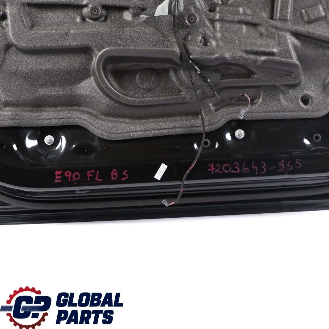 Door Front Left N/S Black Sapphire Metallic - 475 to BMW 3 Series E90 E91 5 with Part number 7203643 BMW 3 Series E90 E91 5 Door Front Left N/S Black Sapphire Metallic - 475 - SKU 7203643-BS5 - Part number 7203643