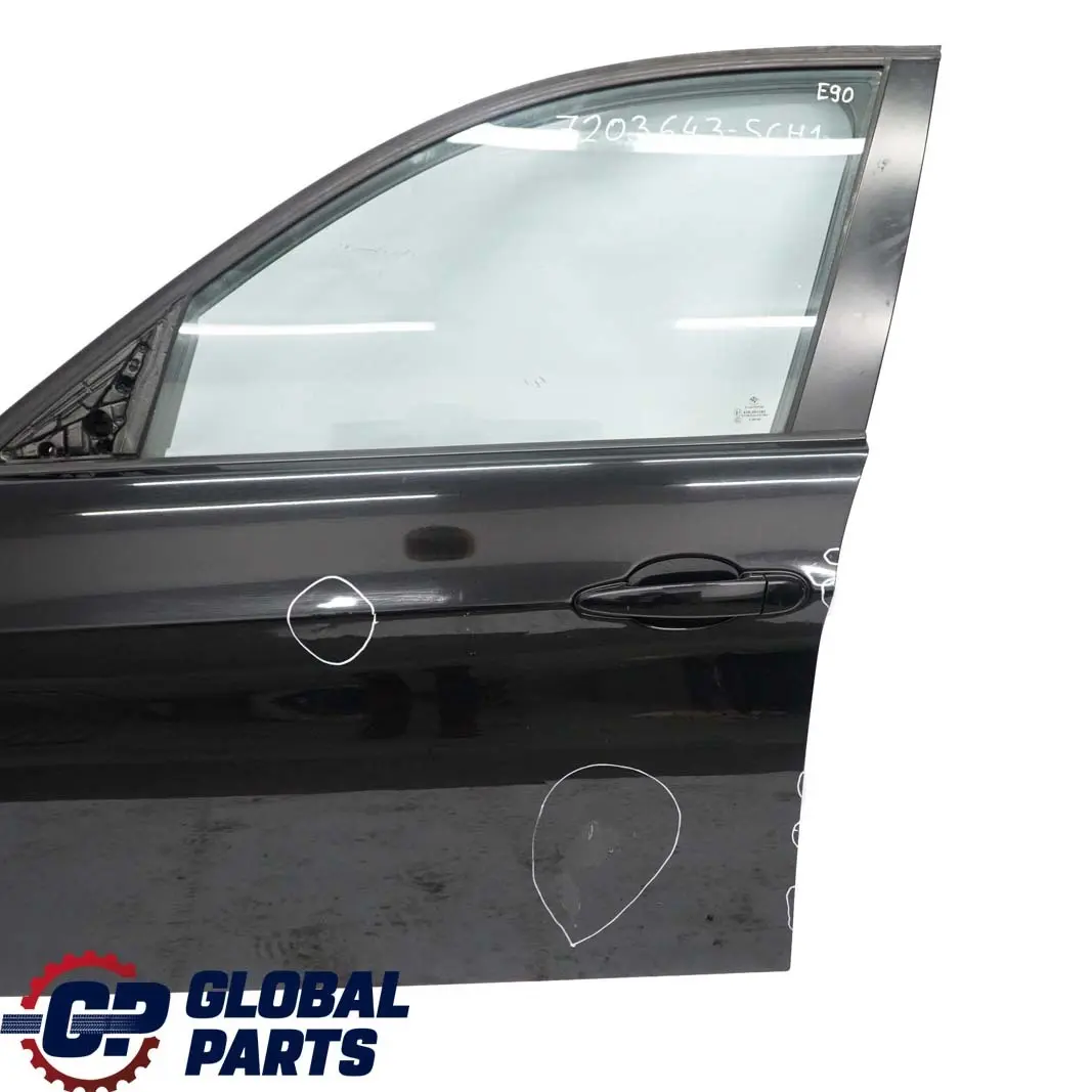 Cote Conducteur Porte avant Gauche Noir - pour BMW E90 E91 à propos du numéro de pièce 7203643 BMW E90 E91 Cote Conducteur Porte avant Gauche Noir - - SKU 7203643-SCH1 - Numéro de pièce 7203643