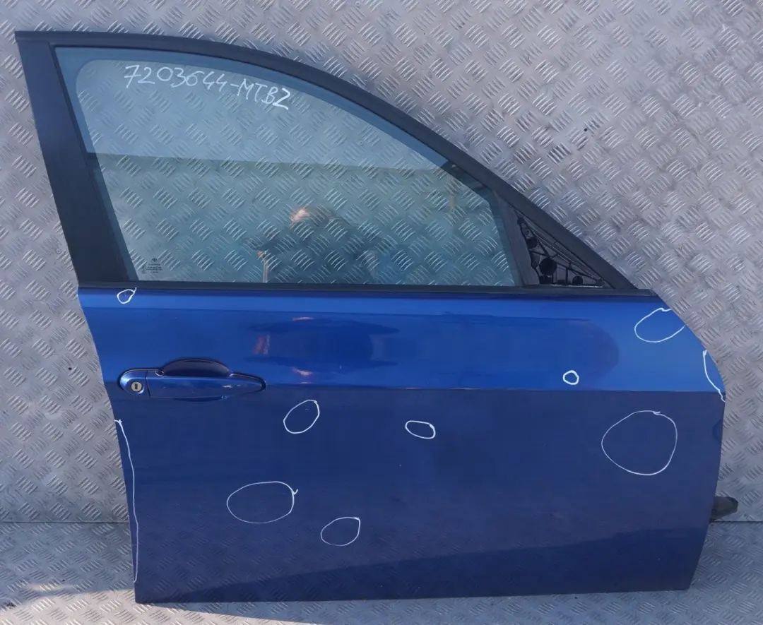BMW 3 SERIES 2 E90 E91 Door Front Right O/S Montegoblau Montego Blue Blau - A51 - SKU 7203644-MTB2 - Part number 7203644