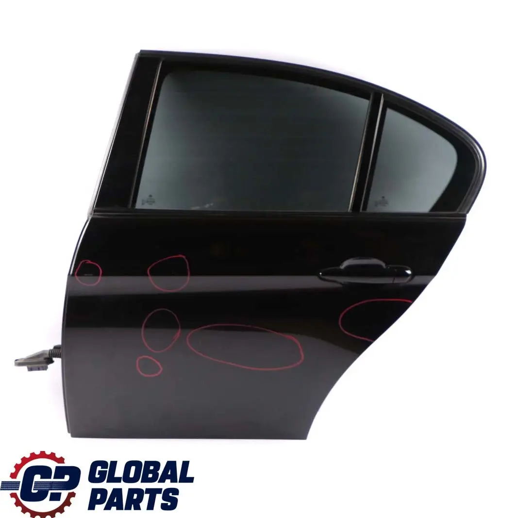 Door Rear Left N/S Black Sapphire Metallic - 475 to BMW 3 Series E90 Saloon 5 with Part number 7203647 BMW 3 Series E90 Saloon 5 Door Rear Left N/S Black Sapphire Metallic - 475 - SKU 7203647-BS5 - Part number 7203647