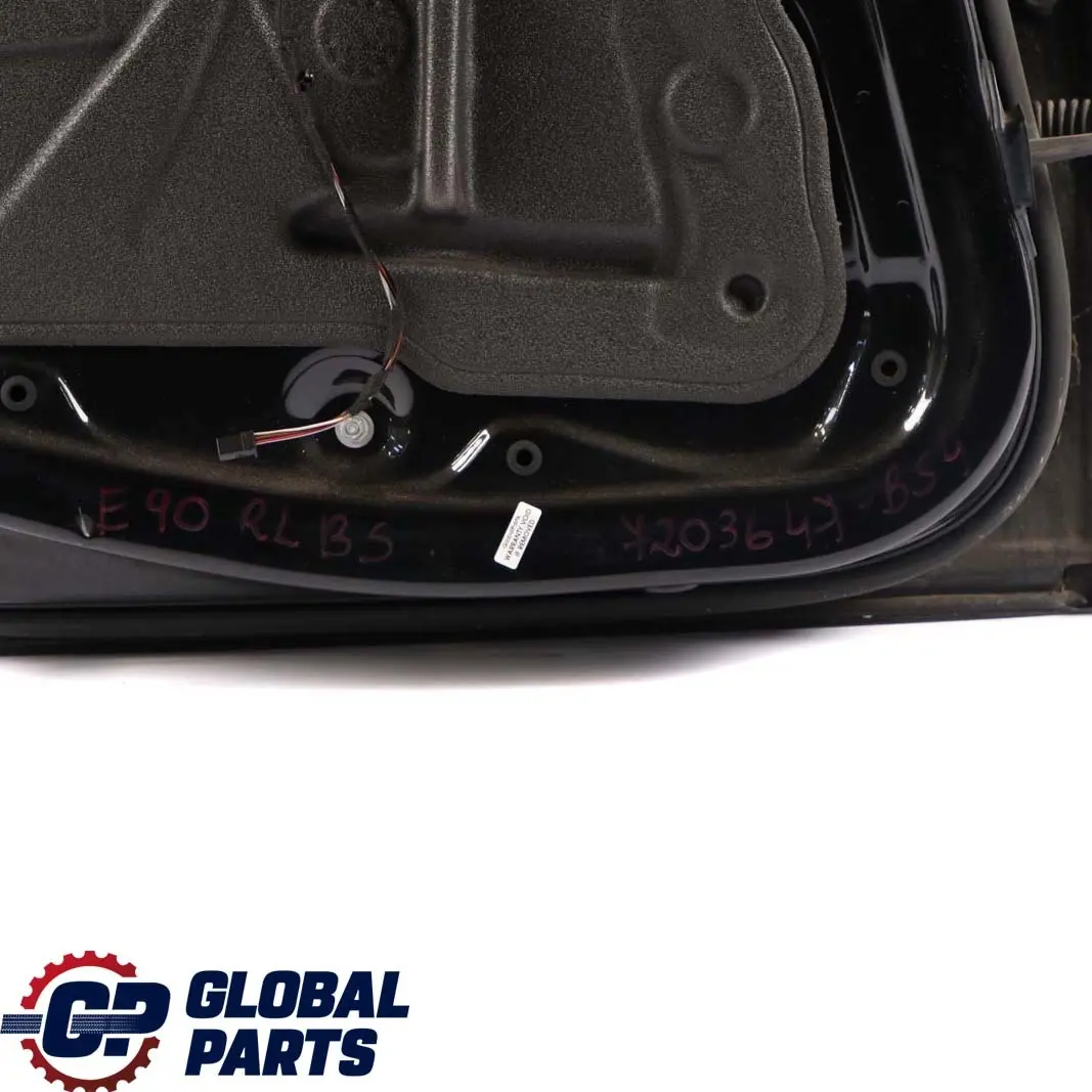 Door Rear Left N/S Black Sapphire Metallic - 475 to BMW 3 Series E90 Saloon 5 with Part number 7203647 BMW 3 Series E90 Saloon 5 Door Rear Left N/S Black Sapphire Metallic - 475 - SKU 7203647-BS5 - Part number 7203647