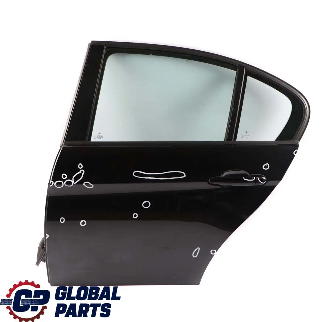 Door Rear Left N/S Black Sapphire Metallic - 475 to BMW 3 Series E90 6 with Part number 7203647 BMW 3 Series E90 6 Door Rear Left N/S Black Sapphire Metallic - 475 - SKU 7203647-BS6 - Part number 7203647