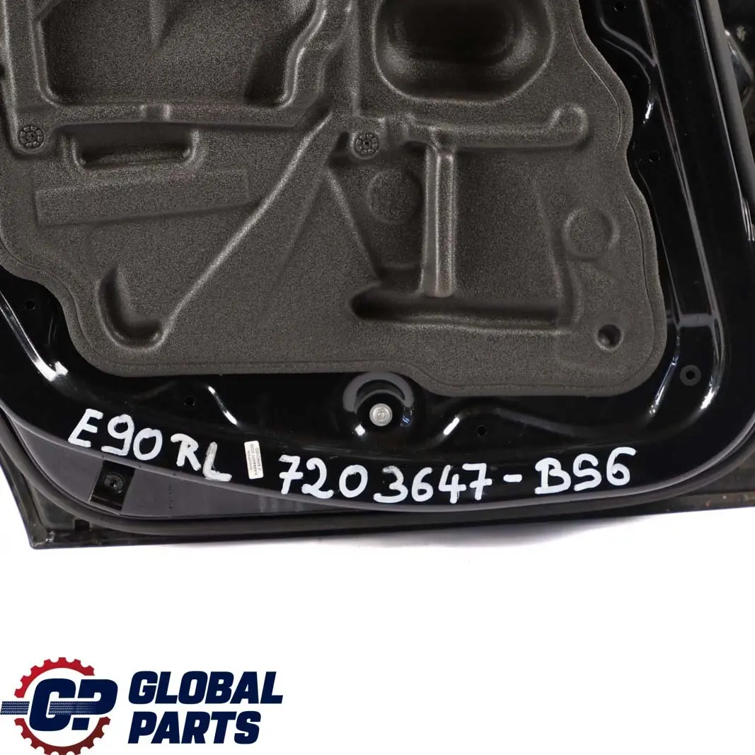 Door Rear Left N/S Black Sapphire Metallic - 475 to BMW 3 Series E90 6 with Part number 7203647 BMW 3 Series E90 6 Door Rear Left N/S Black Sapphire Metallic - 475 - SKU 7203647-BS6 - Part number 7203647