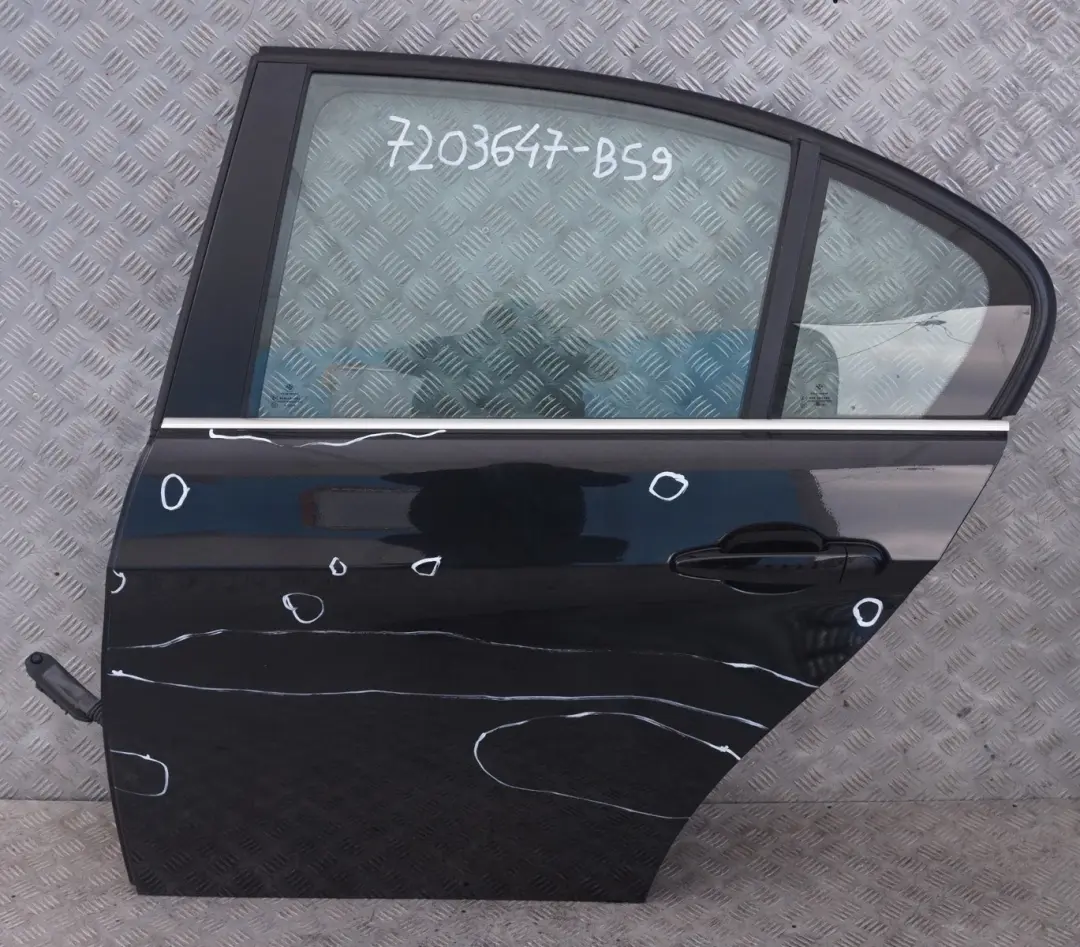 Door Rear Left N/S Black Sapphire Metallic - 475 to BMW 3 SERIES 9 E90 E90N with Part number 7203647 BMW 3 SERIES 9 E90 E90N Door Rear Left N/S Black Sapphire Metallic - 475 - SKU 7203647-BS9 - Part number 7203647
