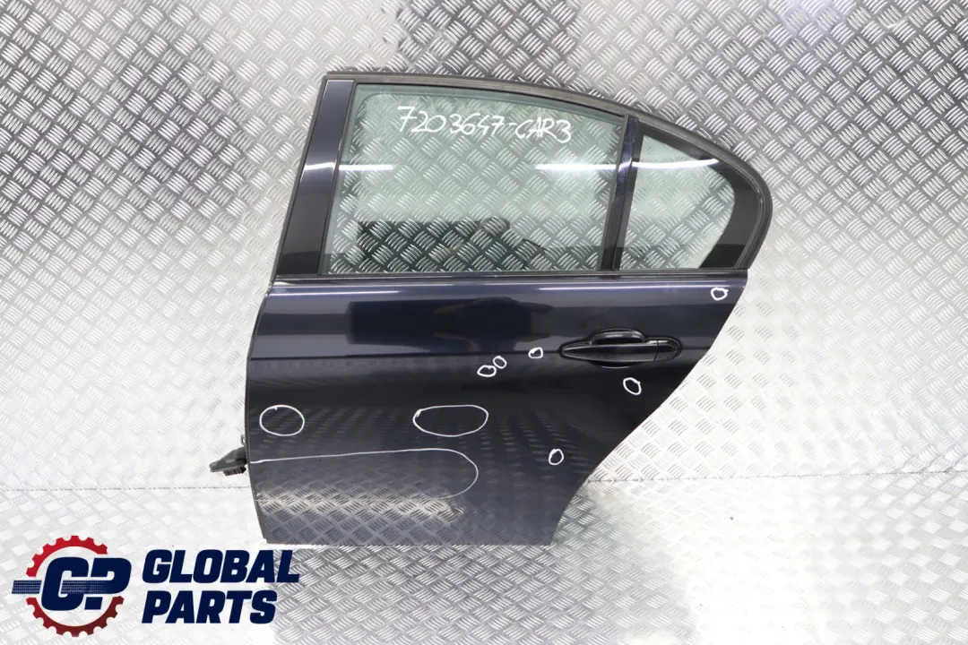  *BMW 3 er E90 3 Tür Hinten Links Carbonschwarz Schwarz Metallic - 416 - SKU 7203647-CAR3 - Teilenummer 7203647