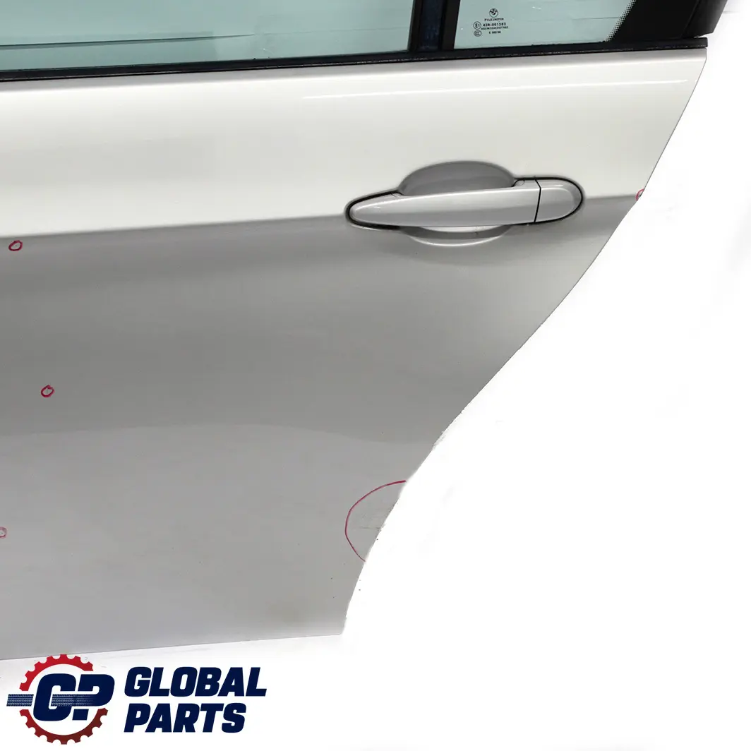 Door Rear Left N/S Titansilber Silver Silber Metallic - 354 to BMW 3 Series E90 2 with Part number 7203647 BMW 3 Series E90 2 Door Rear Left N/S Titansilber Silver Silber Metallic - 354 - SKU 7203647-TS2 - Part number 7203647