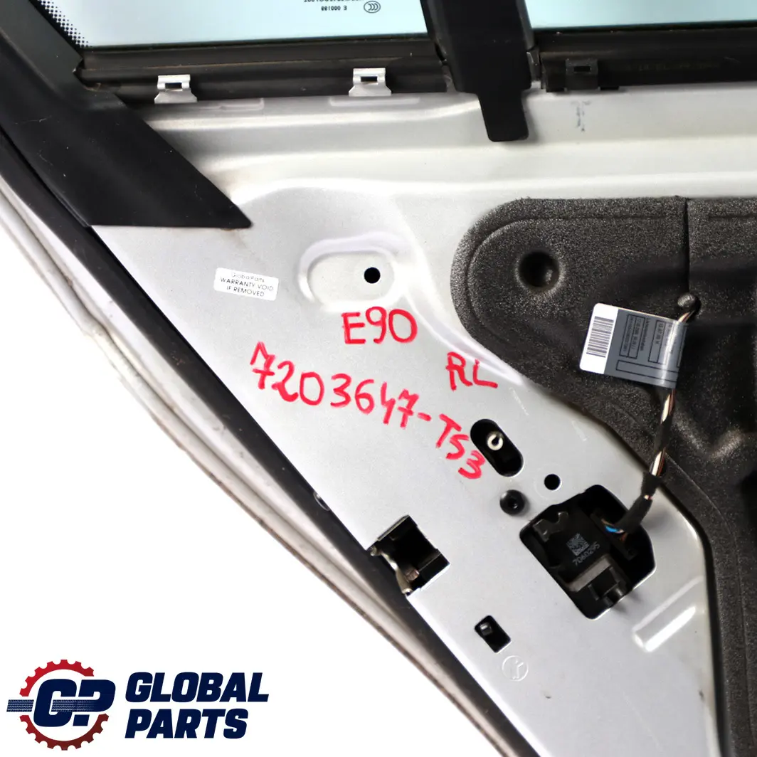 BMW 3 E90 Saloon Door Rear Left N/S Titansilber Silver Silber Metallic - 354 - SKU 7203647-TS3 - Part number 7203647