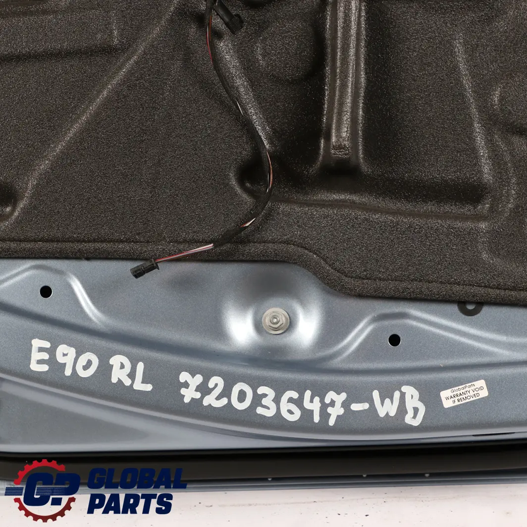Door Rear Left N/S Bluewater Blue Water Metallic - 896 to BMW 3 Series E90 with Part number 7203647 BMW 3 Series E90 Door Rear Left N/S Bluewater Blue Water Metallic - 896 - SKU 7203647-WB - Part number 7203647