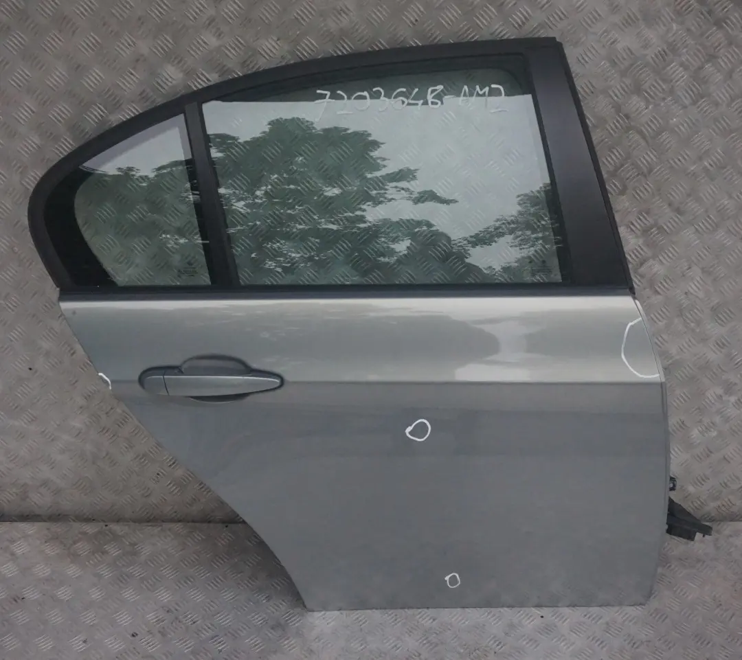 Door Rear Right O/S Arktis Metallic - A34 to BMW 3 SERIES 2 E90 E90N LCi with Part number 7203648 BMW 3 SERIES 2 E90 E90N LCi Door Rear Right O/S Arktis Metallic - A34 - SKU 7203648-AM2 - Part number 7203648