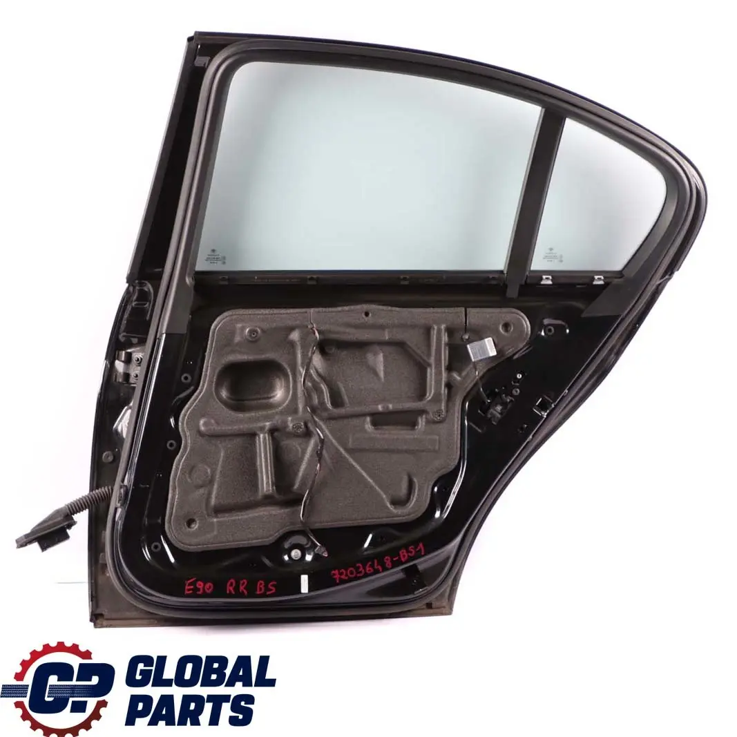Door Rear Right O/S Black Sapphire Metallic - 475 to BMW 3 Series E90 2 with Part number 7203648 BMW 3 Series E90 2 Door Rear Right O/S Black Sapphire Metallic - 475 - SKU 7203648-BS2 - Part number 7203648