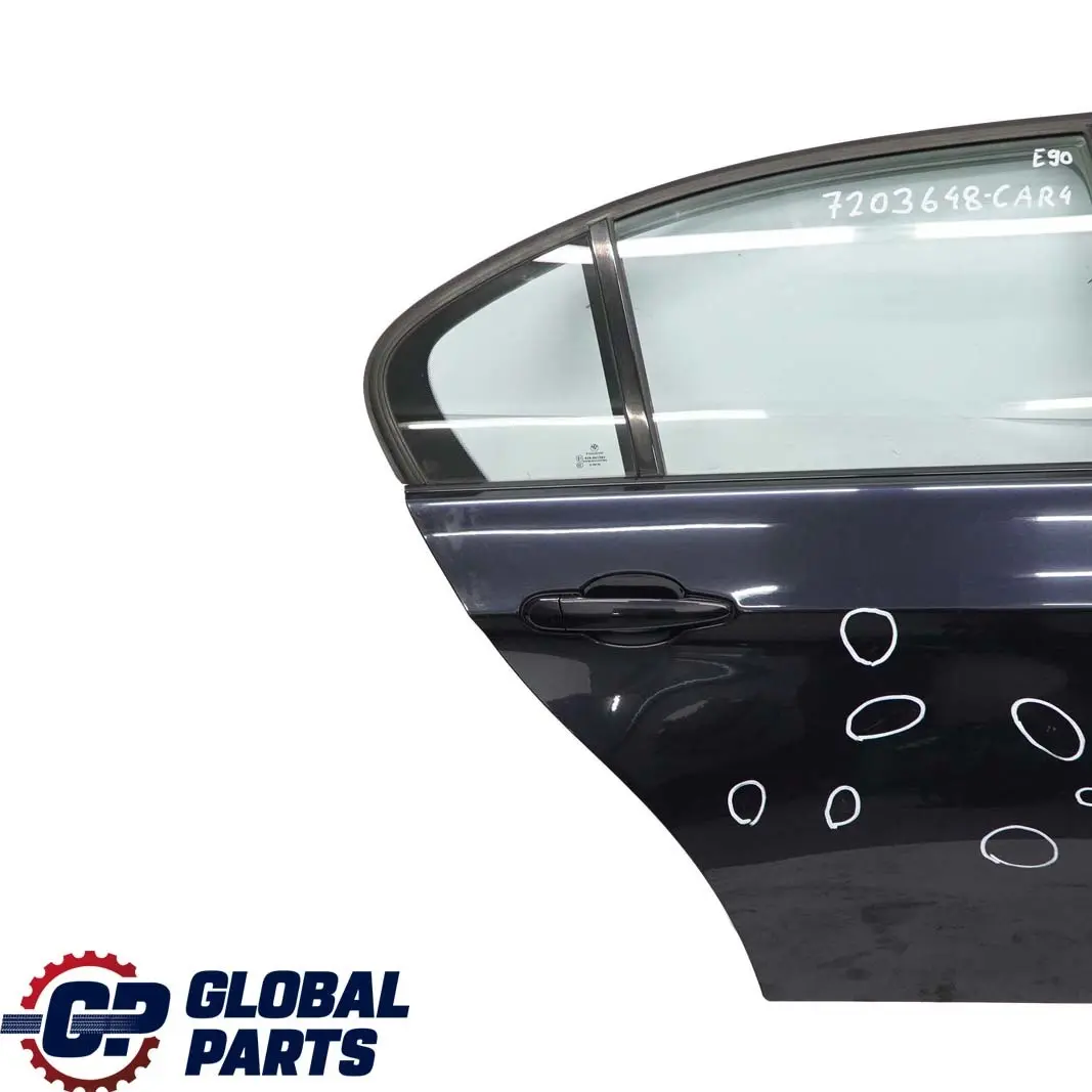 Door Rear Right O/S Carbonschwarz Carbon Black - 416 to BMW 3 Series E90 4 with Part number 7203648 BMW 3 Series E90 4 Door Rear Right O/S Carbonschwarz Carbon Black - 416 - SKU 7203648-CAR4 - Part number 7203648