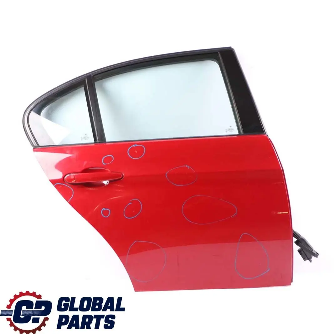 Right Door O/S Karmesinrot Crimson Red - A61 to BMW 3 Series E90 Saloon 2 Rear with Part number 7203648 BMW 3 Series E90 Saloon 2 Rear Right Door O/S Karmesinrot Crimson Red - A61 - SKU 7203648-KAR2 - Part number 7203648