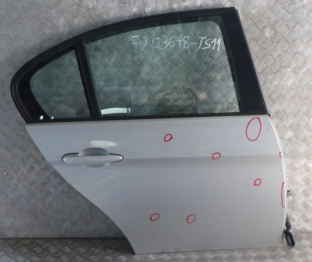 Door Rear Right O/S Titansilber Silver Silber - 354 to BMW 3 SERIES 11 E90 E90N LCi with Part number 7203648 BMW 3 SERIES 11 E90 E90N LCi Door Rear Right O/S Titansilber Silver Silber - 354 - SKU 7203648-TS11 - Part number 7203648