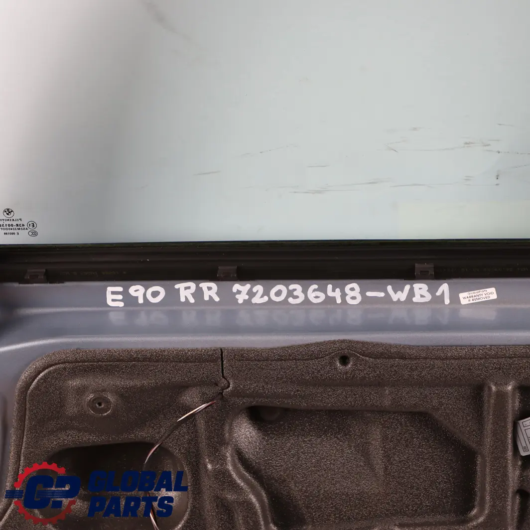 BMW 3 Series 1 E90 Door Rear Right O/S Bluewater Blue Water Metallic - 896 - SKU 7203648-WB1 - Part number 7203648