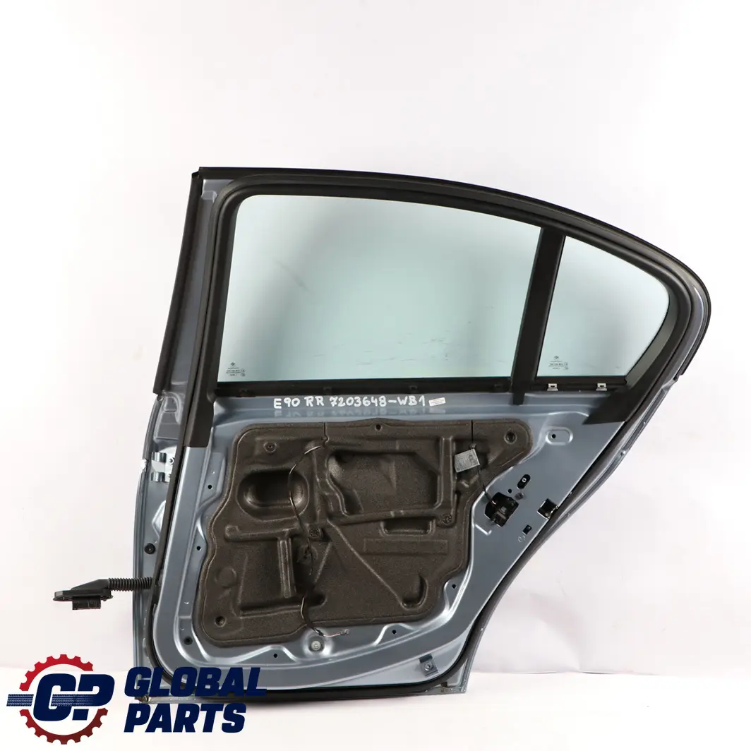 Door Rear Right O/S Bluewater Blue Water Metallic - 896 to BMW 3 Series 1 E90 with Part number 7203648 BMW 3 Series 1 E90 Door Rear Right O/S Bluewater Blue Water Metallic - 896 - SKU 7203648-WB1 - Part number 7203648