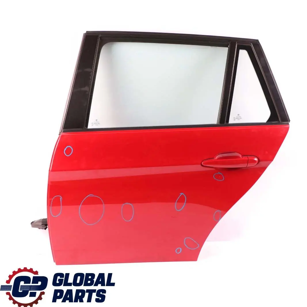 Door Rear Left N/S Karmesinrot Crimson Red - A61 to BMW 3 Series E91 Touring with Part number 7203675 BMW 3 Series E91 Touring Door Rear Left N/S Karmesinrot Crimson Red - A61 - SKU 7203675-KAR - Part number 7203675