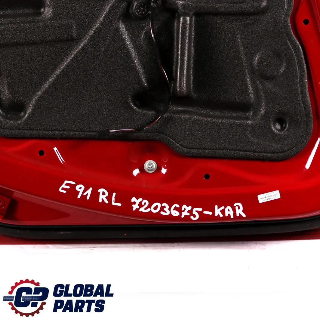Door Rear Left N/S Karmesinrot Crimson Red - A61 to BMW 3 Series E91 Touring 1 with Part number 7203675 BMW 3 Series E91 Touring 1 Door Rear Left N/S Karmesinrot Crimson Red - A61 - SKU 7203675-KAR1 - Part number 7203675