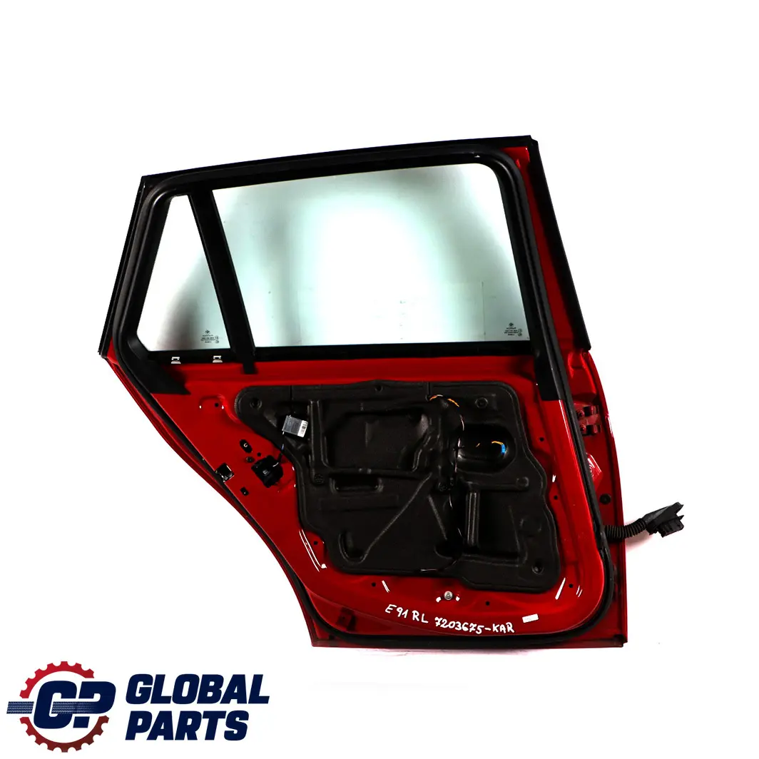 Door Rear Left N/S Karmesinrot Crimson Red - A61 to BMW 3 Series E91 Touring 1 with Part number 7203675 BMW 3 Series E91 Touring 1 Door Rear Left N/S Karmesinrot Crimson Red - A61 - SKU 7203675-KAR1 - Part number 7203675