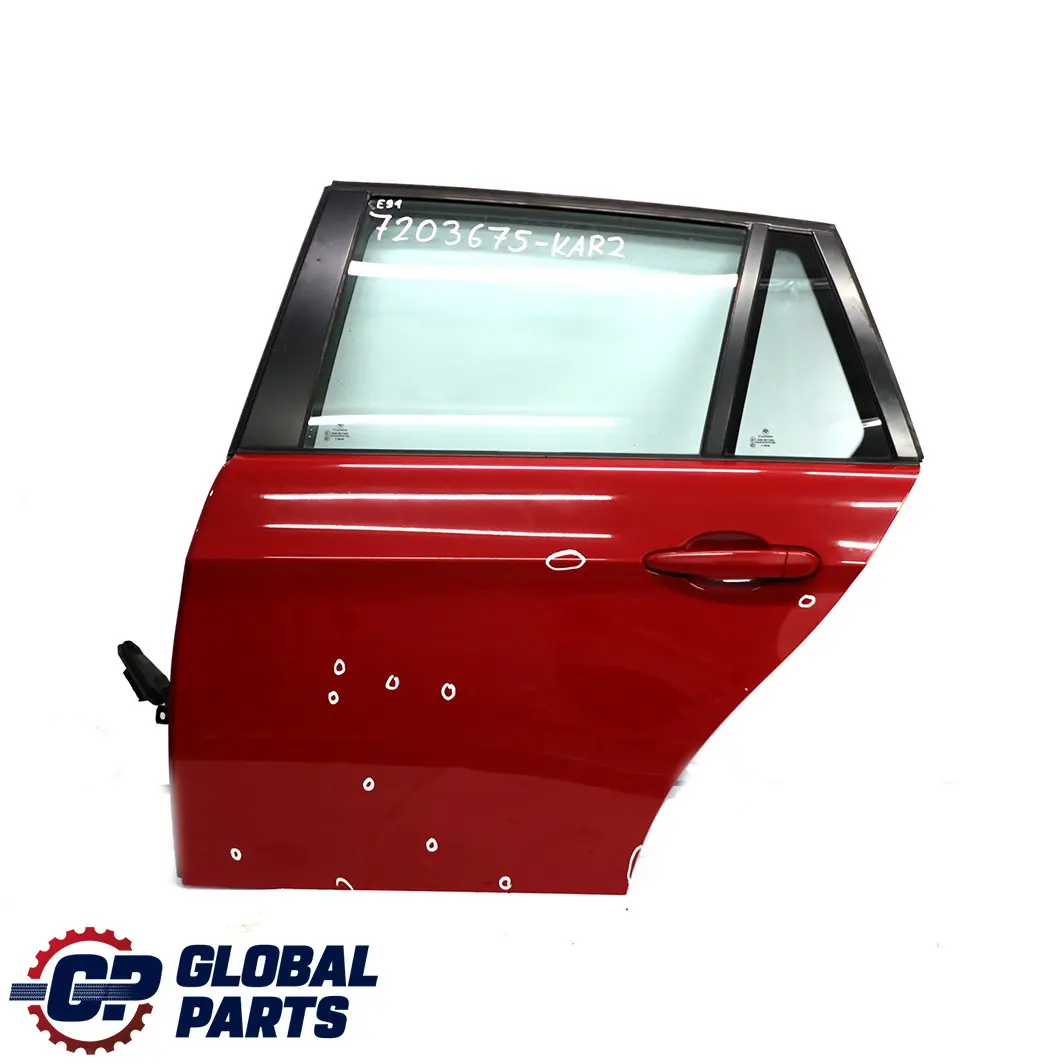 BMW 3 Series E91 Touring Door Rear Left N/S Karmesinrot Crimson Red - A61 - SKU 7203675-KAR2 - Part number 7203675