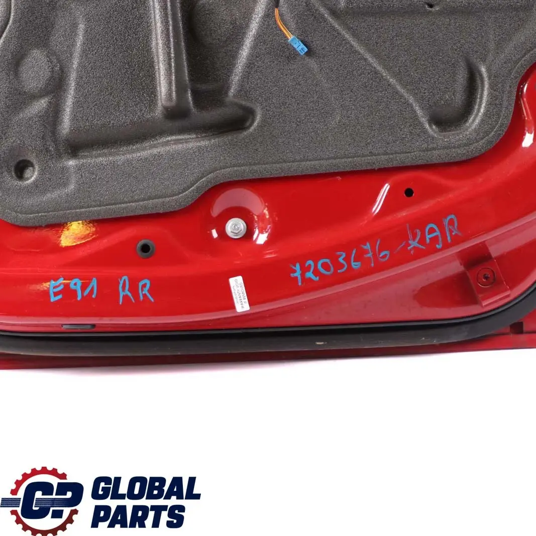 Door Rear Right O/S Karmesinrot Crimson Red - A61 to BMW 3 Series E91 Touring with Part number 7203676 BMW 3 Series E91 Touring Door Rear Right O/S Karmesinrot Crimson Red - A61 - SKU 7203676-KAR - Part number 7203676