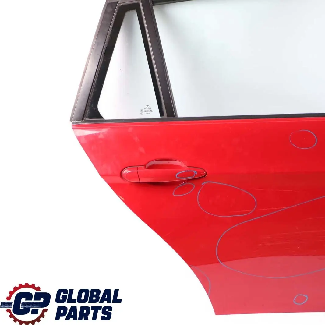 BMW 3 Series E91 Touring Door Rear Right O/S Karmesinrot Crimson Red - A61 - SKU 7203676-KAR - Part number 7203676
