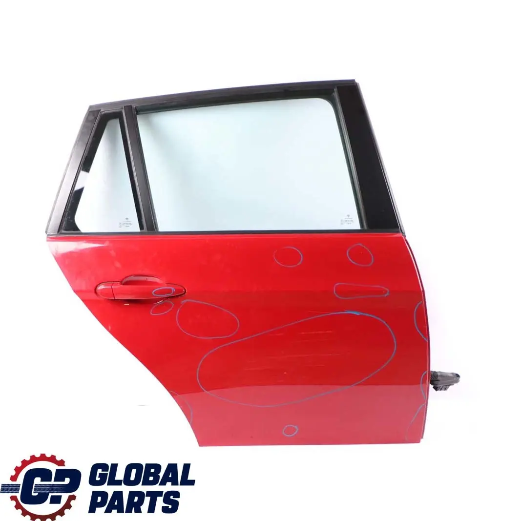 Door Rear Right O/S Karmesinrot Crimson Red - A61 to BMW 3 Series E91 Touring with Part number 7203676 BMW 3 Series E91 Touring Door Rear Right O/S Karmesinrot Crimson Red - A61 - SKU 7203676-KAR - Part number 7203676