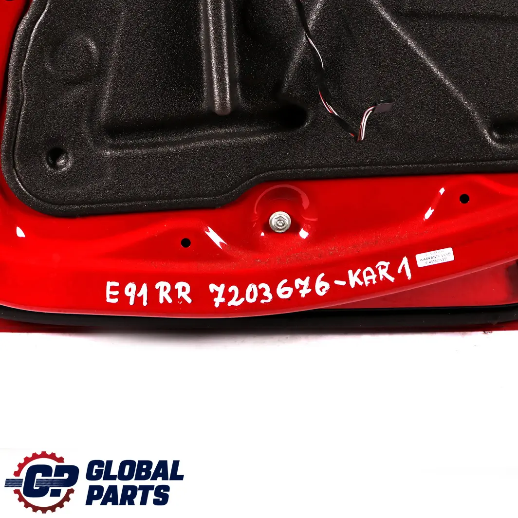Door Rear Right O/S Karmesinrot Crimson Red - A61 to BMW 3 Series E91 Touring 1 with Part number 7203676 BMW 3 Series E91 Touring 1 Door Rear Right O/S Karmesinrot Crimson Red - A61 - SKU 7203676-KAR1 - Part number 7203676