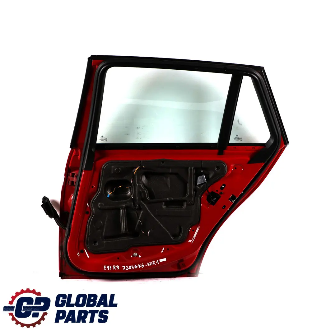Door Rear Right O/S Karmesinrot Crimson Red - A61 to BMW 3 Series E91 Touring 1 with Part number 7203676 BMW 3 Series E91 Touring 1 Door Rear Right O/S Karmesinrot Crimson Red - A61 - SKU 7203676-KAR1 - Part number 7203676