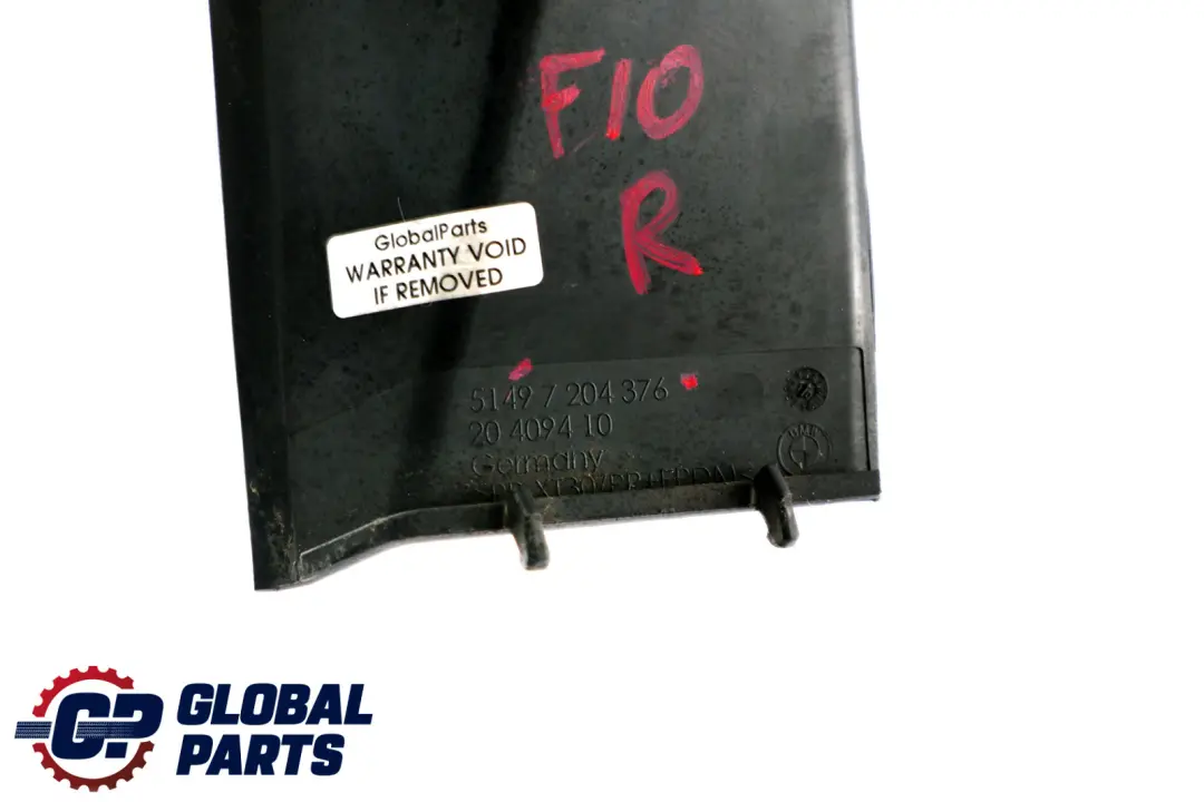 Listón del canalón Perfil de goteo Derecha para BMW F10 con número de pieza 7204376 BMW F10 Listón del canalón Perfil de goteo Derecha - SKU 7204376 - Número de pieza 7204376