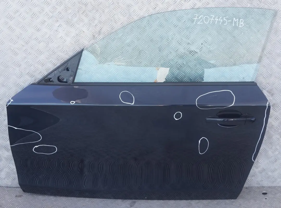 Door front left N/S Monacoblau Monaco Blue A35 to BMW 1 SERIES E81 E82 E88 with Part number 7207445 BMW 1 SERIES E81 E82 E88 Door front left N/S Monacoblau Monaco Blue A35 - SKU 7207445-MB - Part number 7207445