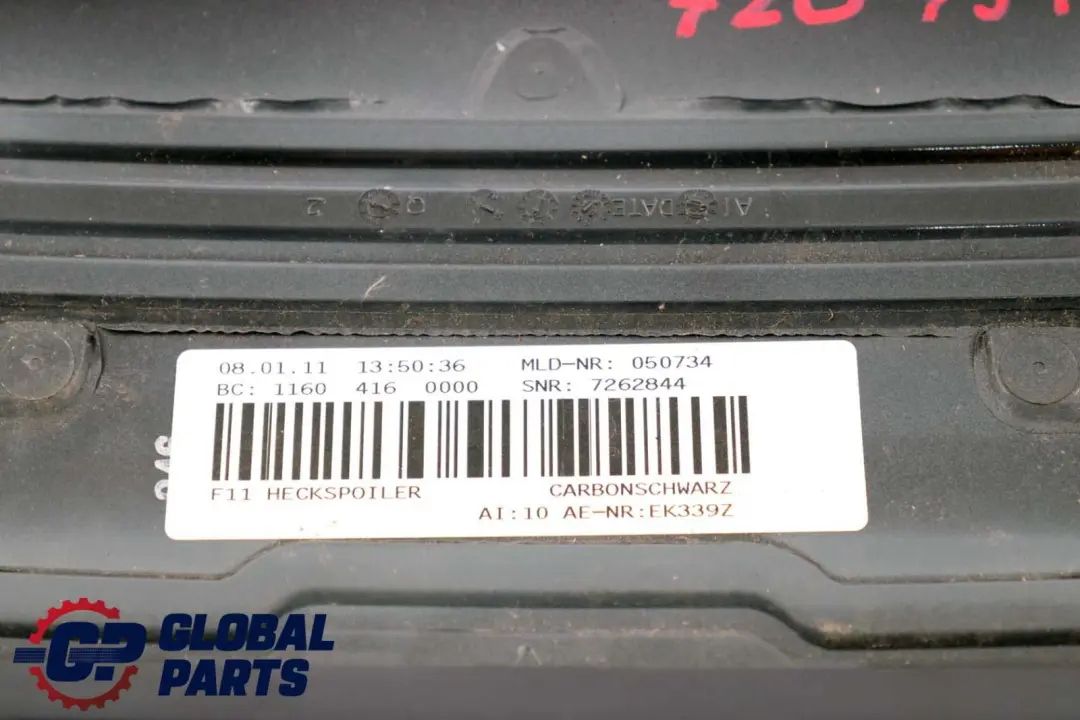 Spoiler Klapy Tył Carbonschwarz Czarny Metalik - 416 do BMW F11 o numerze 7207511 BMW F11 Spoiler Klapy Tył Carbonschwarz Czarny Metalik - 416 - SKU 7207511-CAR - Numer Części 7207511