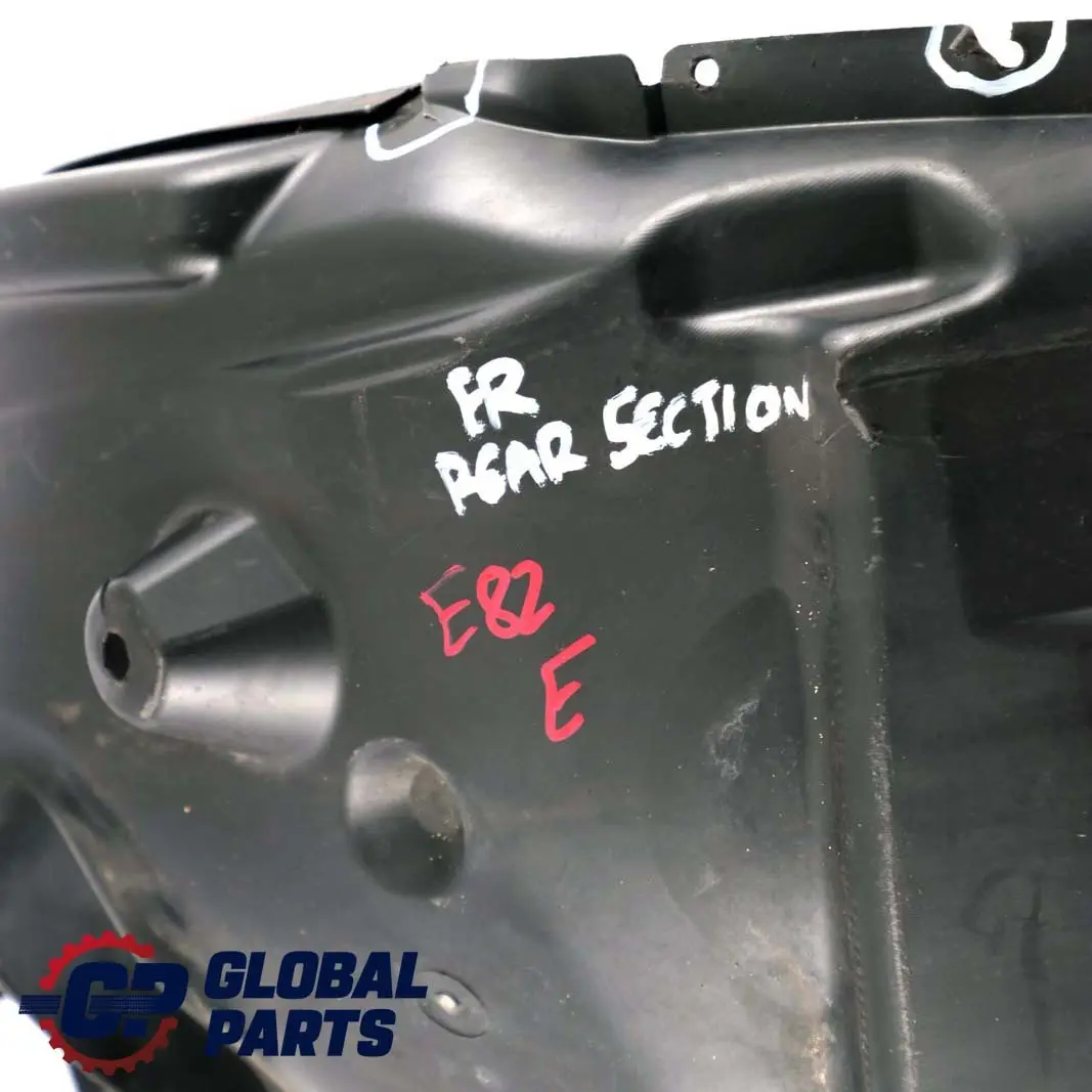 BMW 1 E82 2 Front Right Wheel O/S Arch Housing Rear Section Trim Splash Guard - SKU 7207650-2 - Part number 7207650