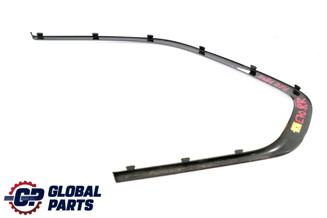 BMW X5 E70 Rear Side Window Finisher Strip Cover Right O/S High Gloss - SKU 7207846 - Part number 7207846