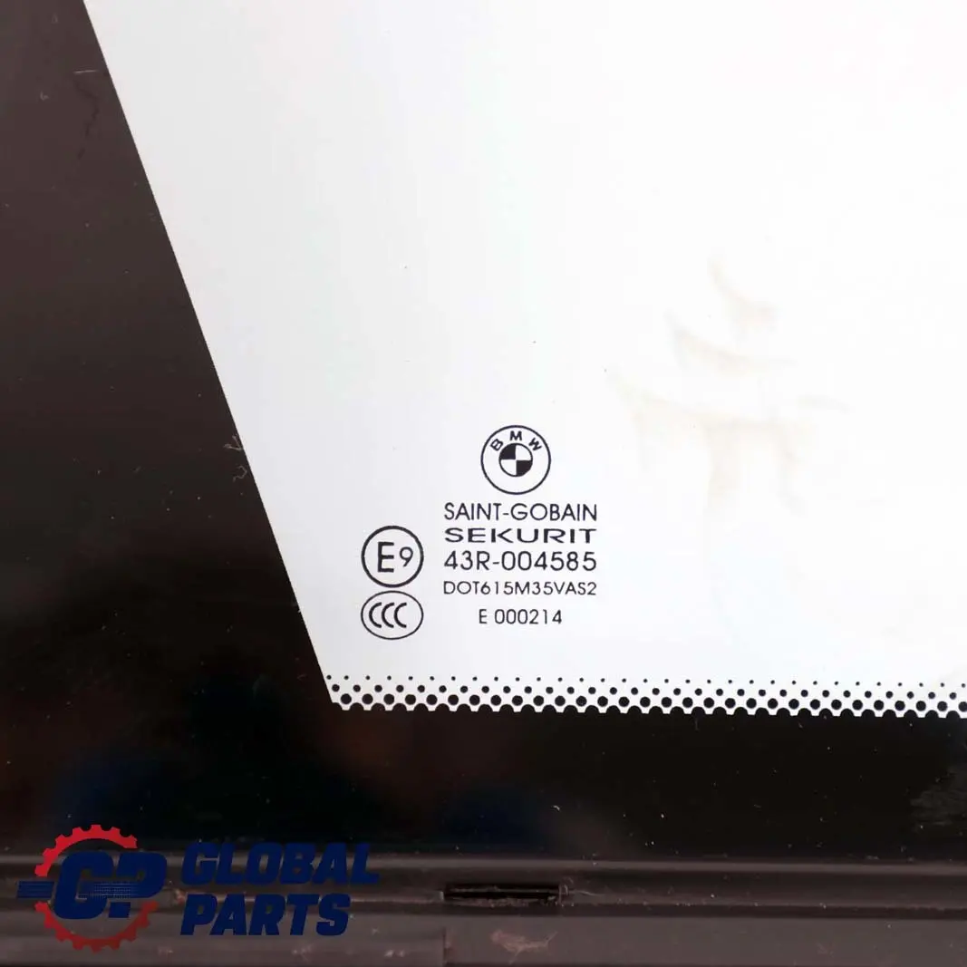 BMW X5 E70 Green Side Window With Gasket Rear Left N/S Glass AS2 - SKU 7207881 - Part number 7207881