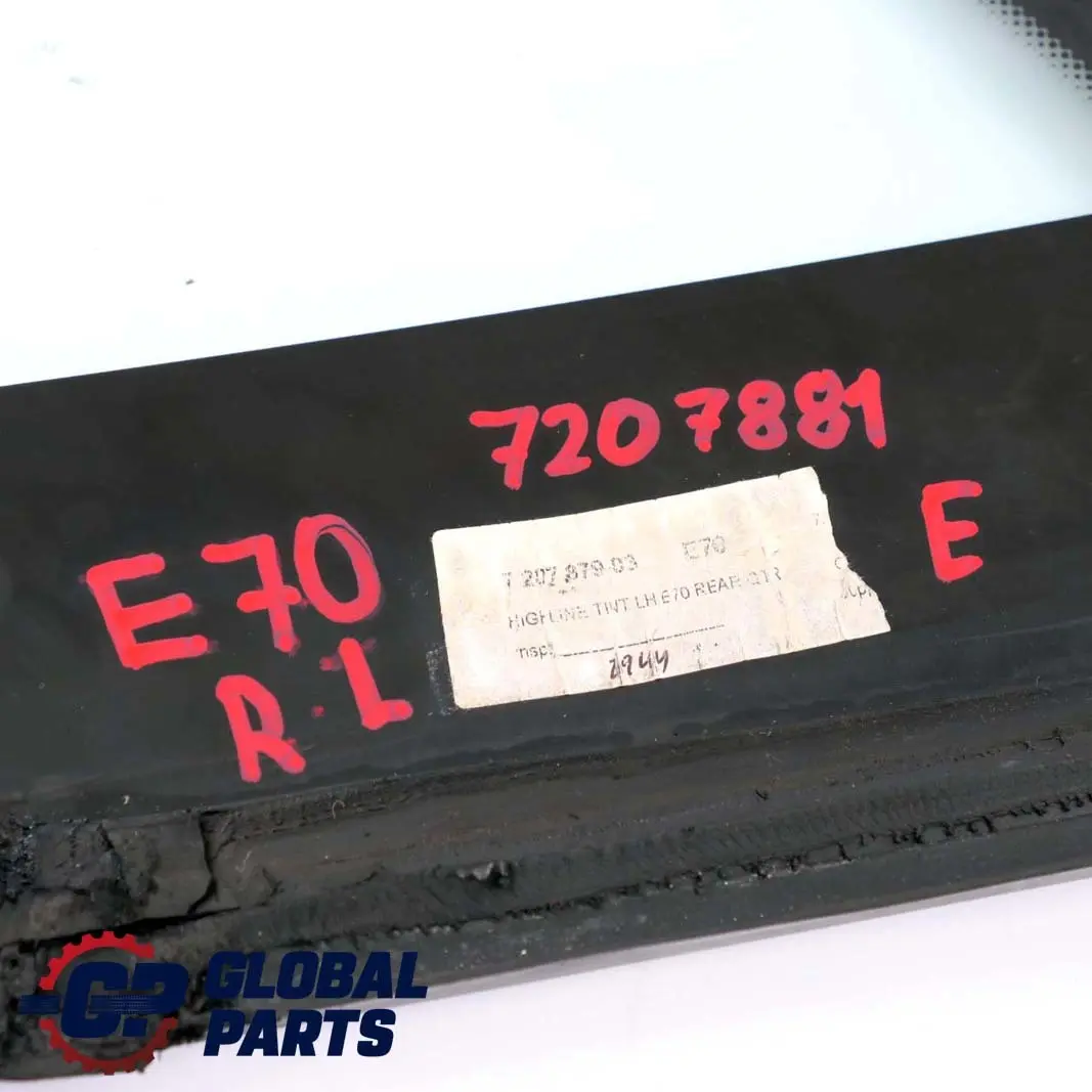 BMW X5 E70 Vert Fenetre Laterale avec Joint a Gauche Arriere AS2 - SKU 7207881 - Numéro de pièce 7207881