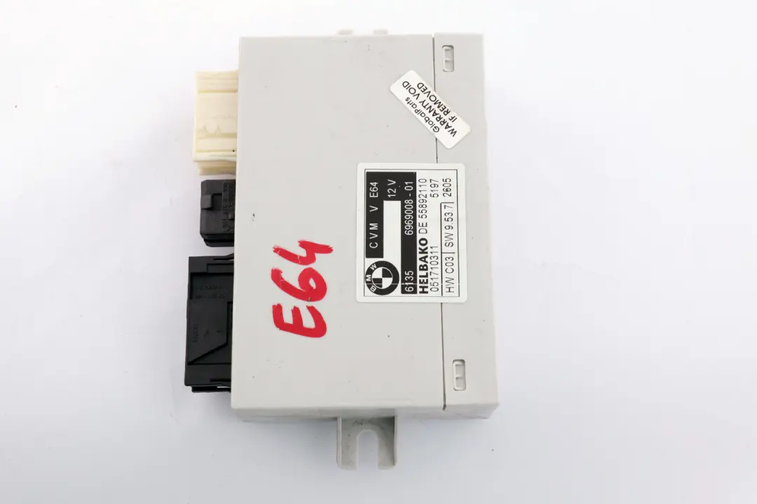 E64N Cabrio Convertible Folding Top Roof ECU Module 6969008 to BMW E64 with Part number 7209145 BMW E64 E64N Cabrio Convertible Folding Top Roof ECU Module 6969008 - SKU 7209145 - Part number 7209145
