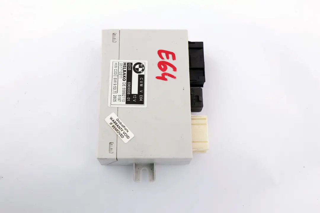 E64N Cabrio Convertibile Tetto pieghevole ECU Modulo 6969008 per BMW E64 con numero di parte 7209145 BMW E64 E64N Cabrio Convertibile Tetto pieghevole ECU Modulo 6969008 - SKU 7209145 - Numero di parte 7209145