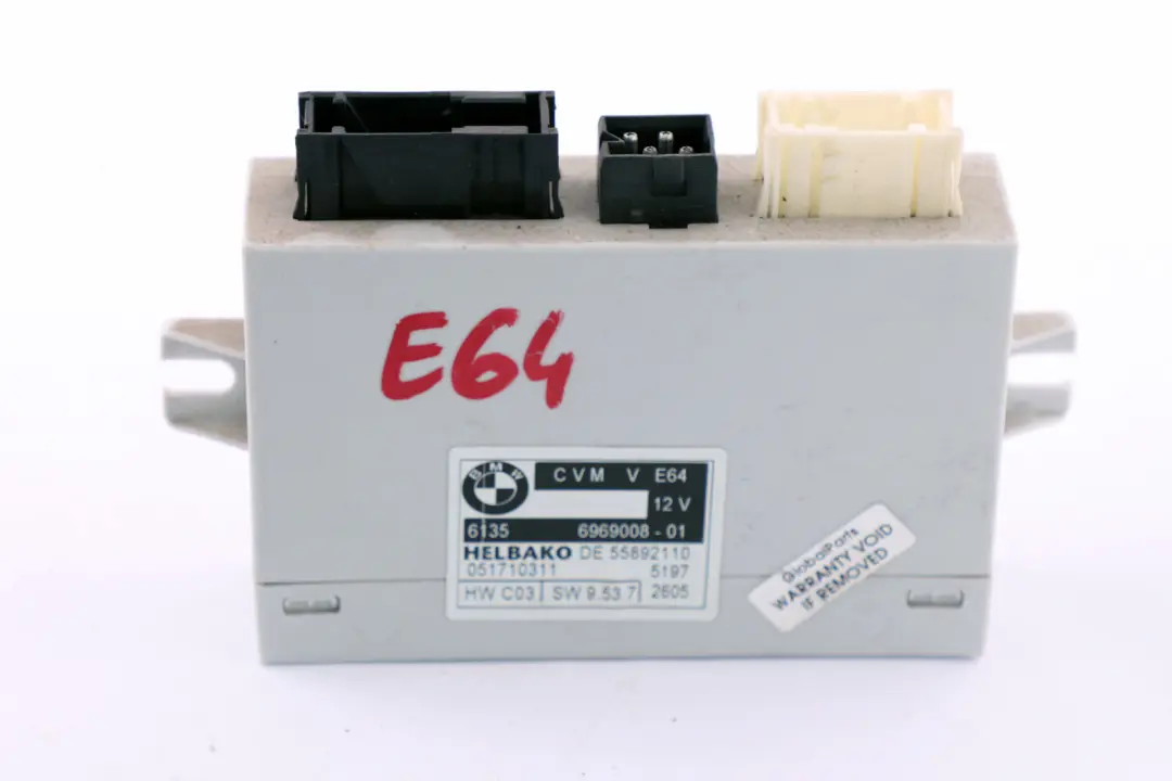 BMW E64 E64N Cabrio Module ECU de toit ouvrant décapotable 6969008 - SKU 7209145 - Numéro de pièce 7209145