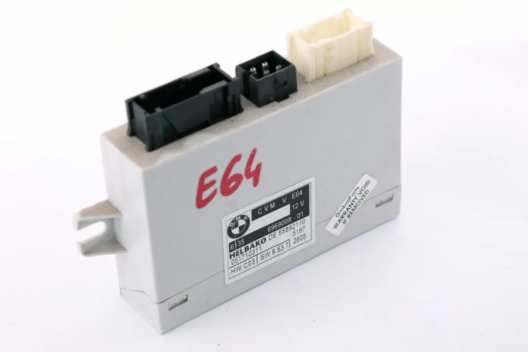 E64N Cabrio Convertible Folding Top Roof ECU Module 6969008 BMW E64 - SKU 7209145 - Part number 7209145