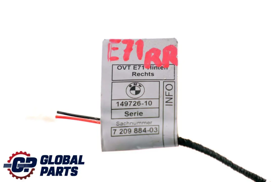 BMW X6 Series E71 Door Handle Lighting Light Rear Right O/S - SKU 7209884 - Part number 7209884