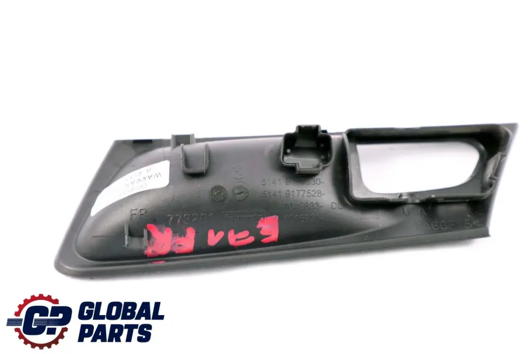 Blende Türöffner Vorne Rechts Schwarz für BMW X6 E71 mit Teilenummer 9177530 BMW X6 E71 Blende Türöffner Vorne Rechts Schwarz - SKU 7210854 - Teilenummer 9177530