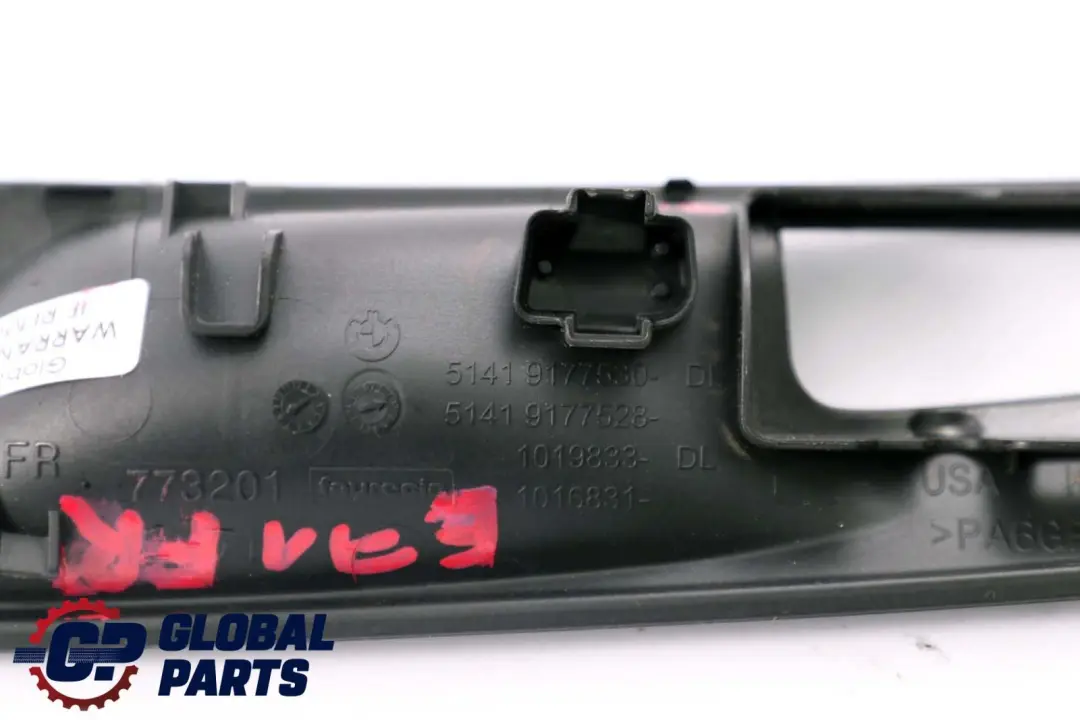 Front Right Grab Handle Door Opener O/S Cover to BMW X6 E71 with Part number 9177530 BMW X6 E71 Front Right Grab Handle Door Opener O/S Cover - SKU 7210854 - Part number 9177530