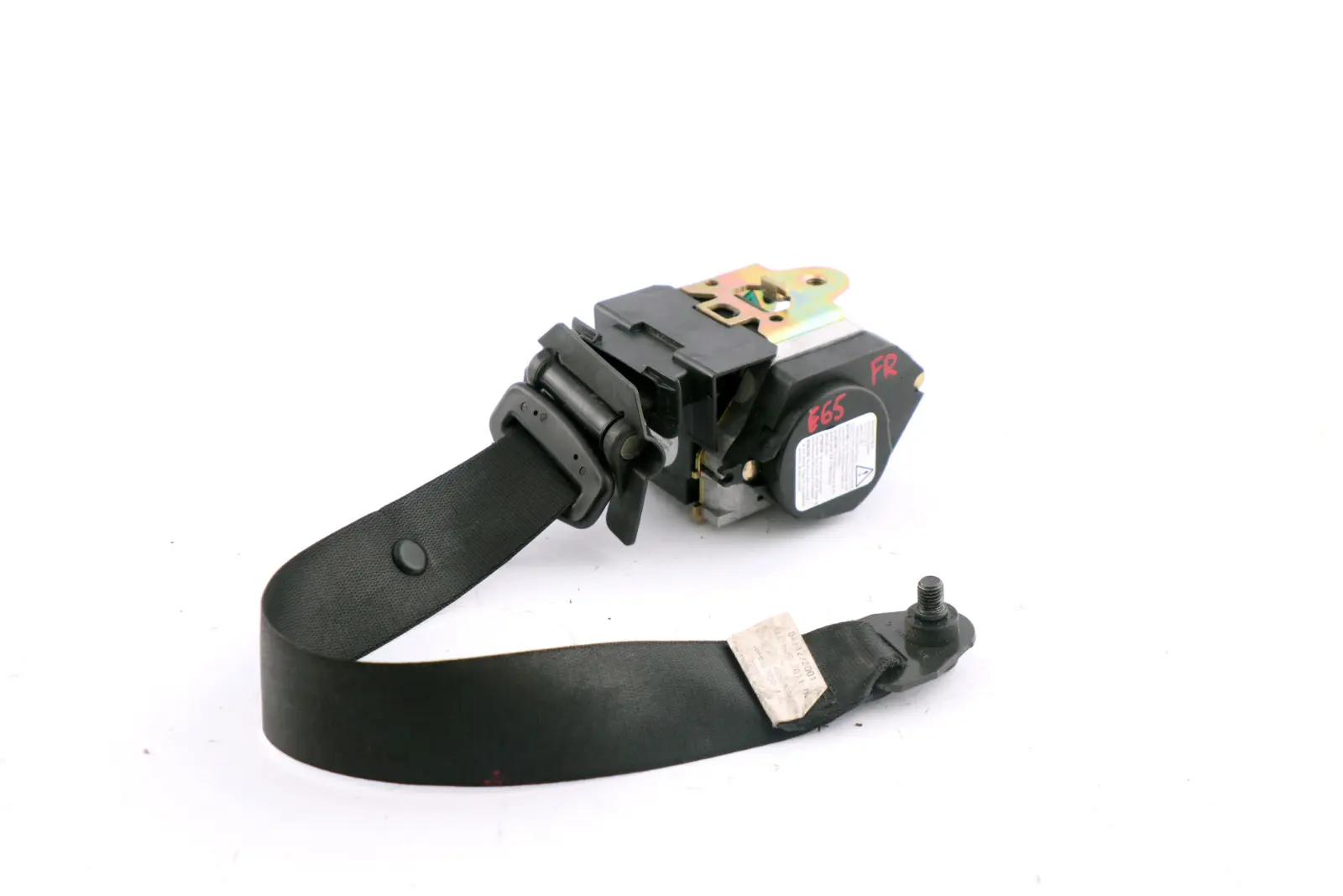 BMW E65 E66 Cinturon Seguridad Delantero Derecho Superior Limitador Fuerza Negro