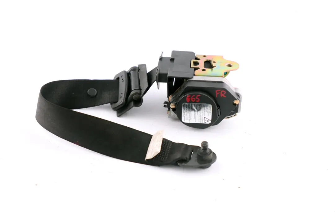 BMW E65 E66 E67 Front Right O/S Upper Seatbelt With Force Limiter Black - SKU 7210858 - Part number 7210858