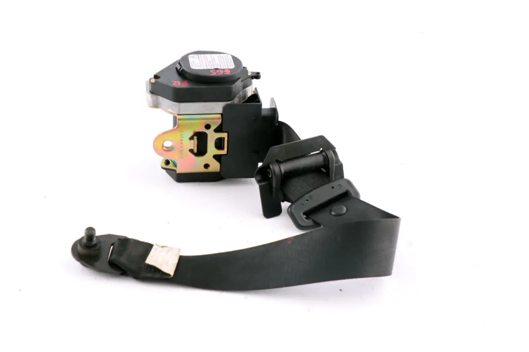 BMW E65 E66 E67 Front Right O/S Upper Seatbelt With Force Limiter Black - SKU 7210858 - Part number 7210858