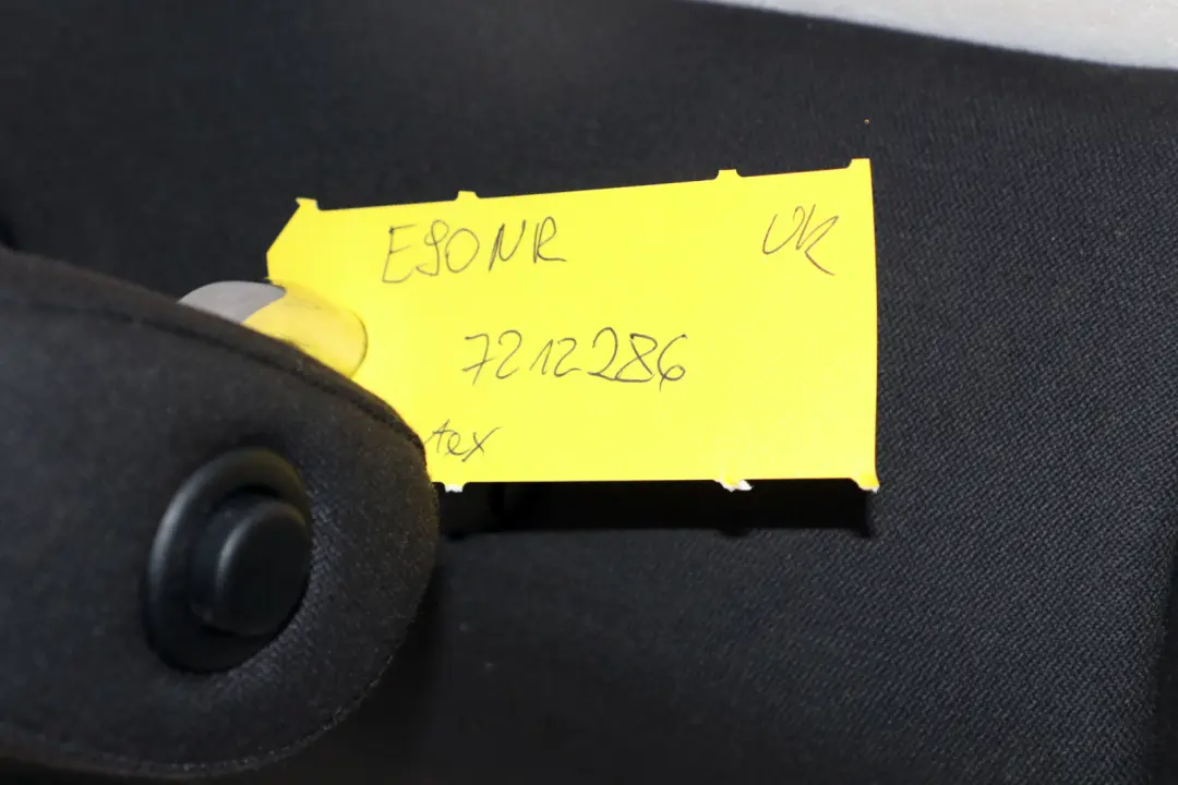 Reihe E90 LCI hinten rechts Sitzbezug Rückenlehne Stoff Vertex für BMW 3 mit Teilenummer 7212286 BMW 3 Reihe E90 LCI hinten rechts Sitzbezug Rückenlehne Stoff Vertex - SKU 7212286 - Teilenummer 7212286