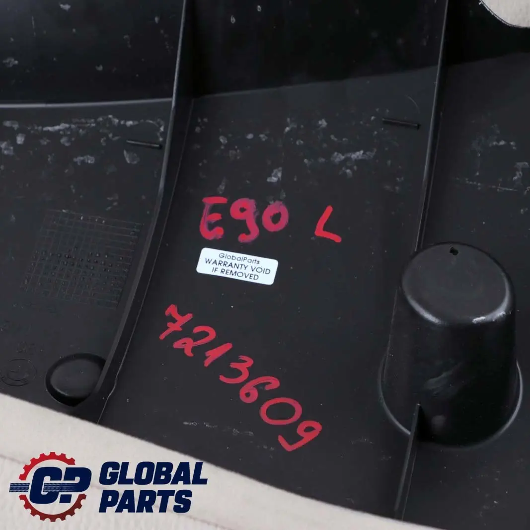 BMW E90 LCI Lateral Recubrimiento Panel Trasero Izquierdo Asiento Cuero Oyster - SKU 7213609 - Número de pieza 7213609